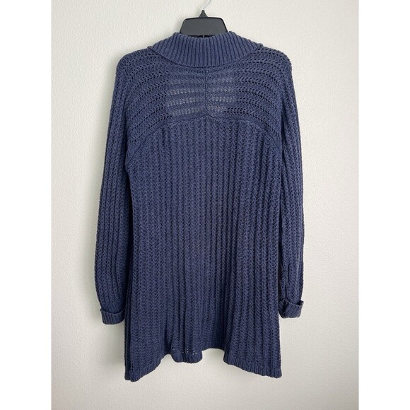 Boden Womens Long Sleeve Open Knit Duster Cardigan Sweater Heavy Blue Medium - Picture 4 of 7